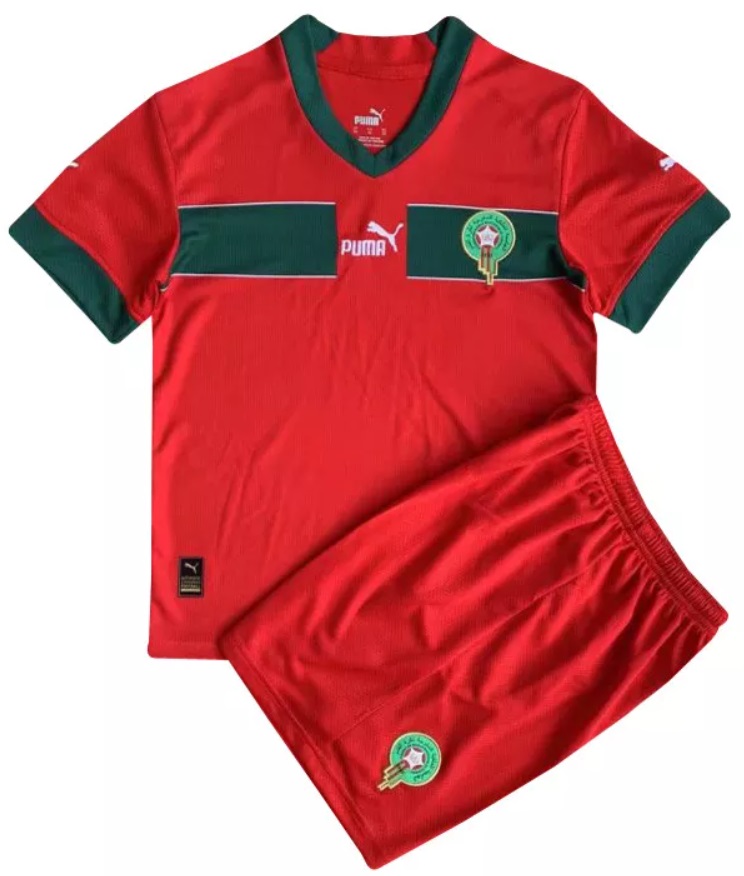 Kit infantil I Seleção do Marrocos 2022 2023 Puma oficial 